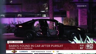 Babies found in car after pursuit ends in Phoenix