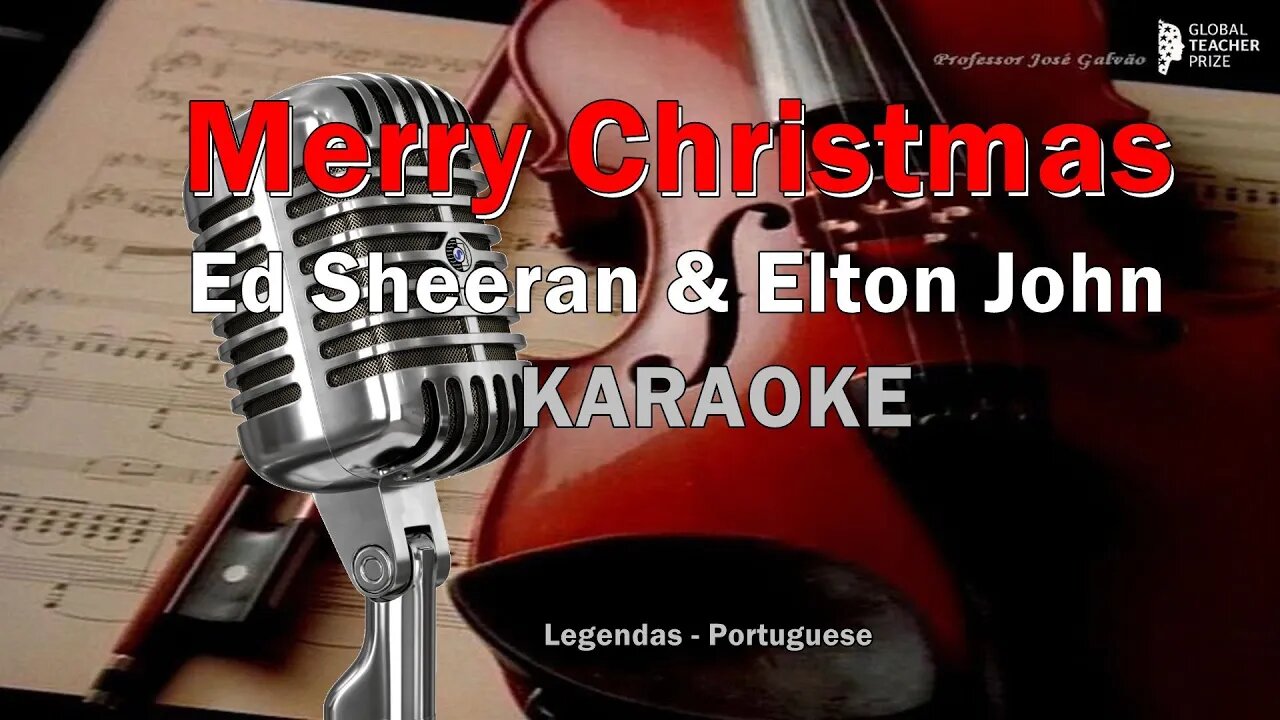 Ed Sheeran & Elton John - Merry Christmas - Karaoke Instrumental Lyrics subtitles Partitura