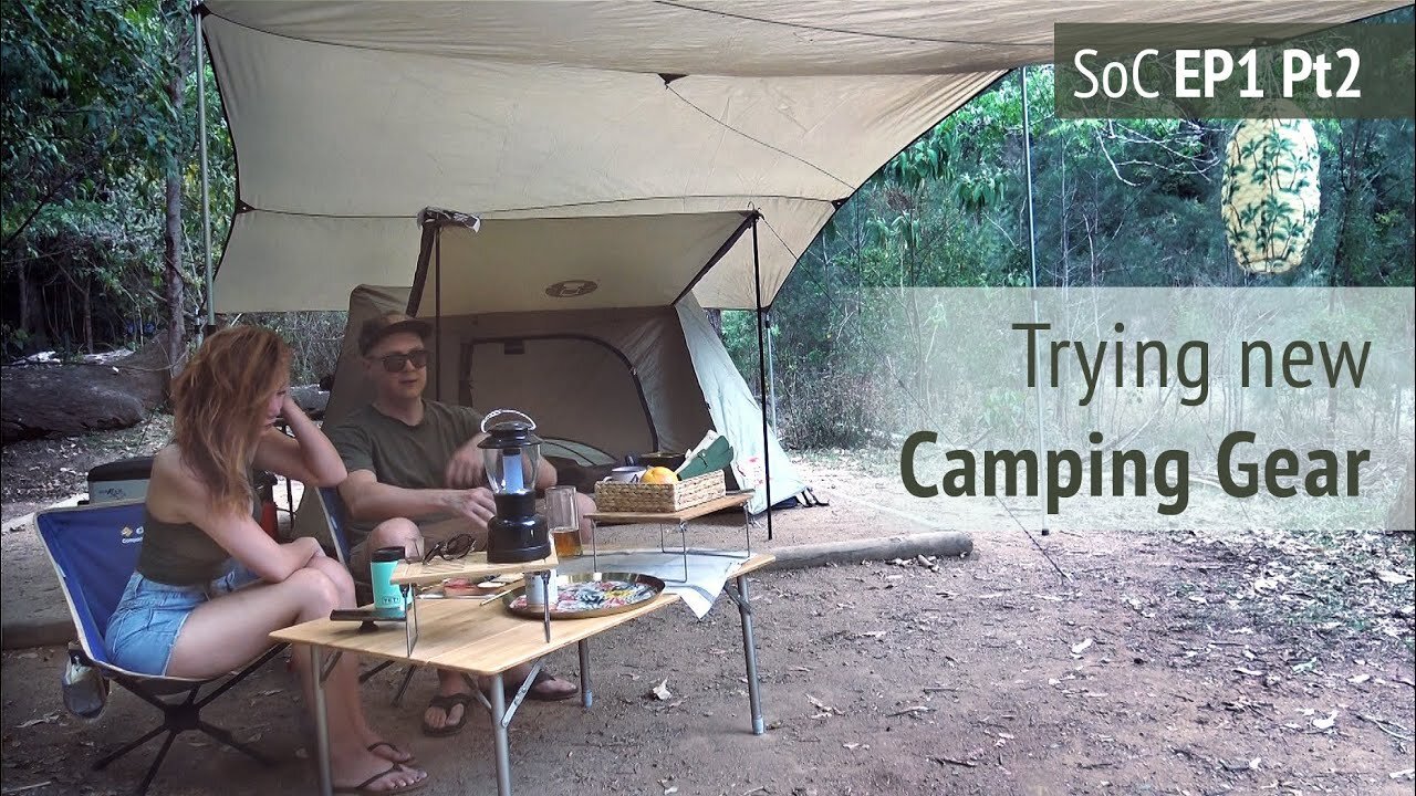 Camping in Australian Rainforest - new minimal camping gear, tarp shelter Sounds of Camping