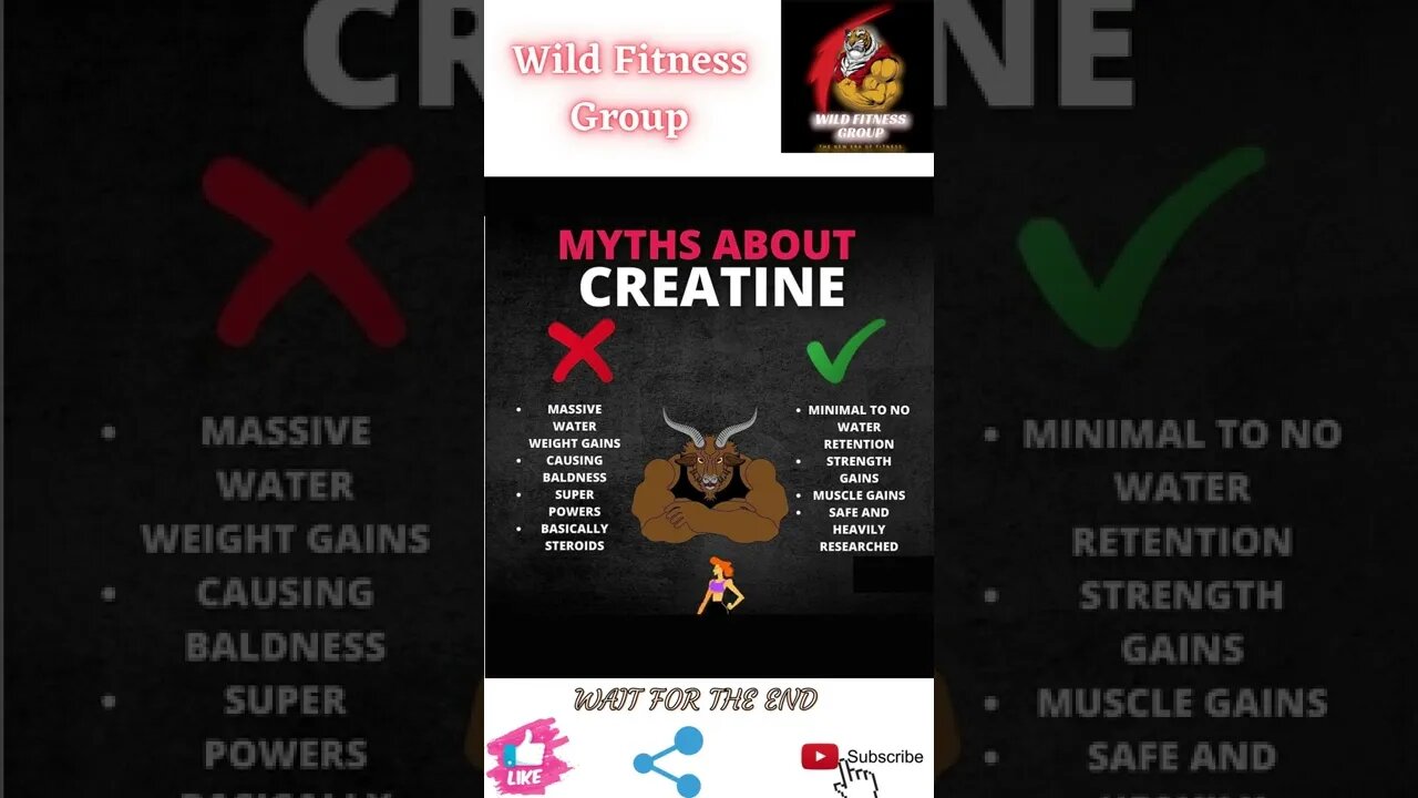 🔥Myths about creatine🔥#shorts🔥#wildfitnessgroup🔥22 April 2022🔥