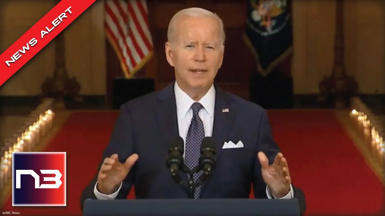 People Saw Flickering Thing Behind Biden When He Called to Reinstate The 1994 Assault Weapons Ban