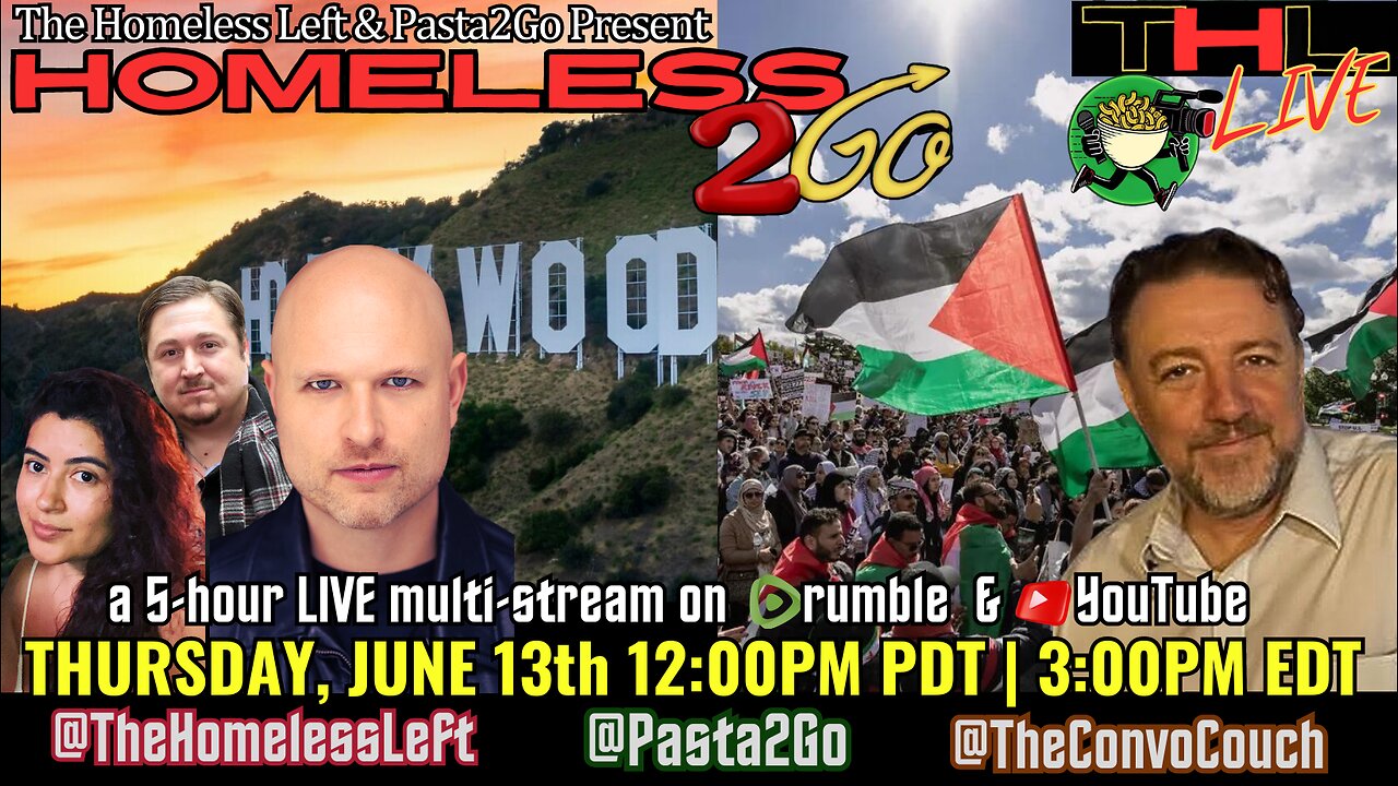 Homeless2Go 5-hour LIVE multi-stream w Pasta & Matt feat. DON DEBAR, CALEB MAUPIN, REGGIE WILLIAMS, & more | THL Ep 49 FULL