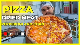 PIZZA DRIED MEAT PEPPERONI AND CORN