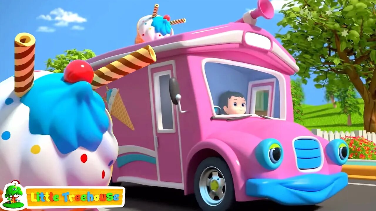 Wheels On the Ice Cream Truck - Fun Kids Nursery Rhyme & Cartoon for Kids