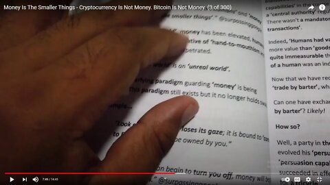 Money Is The Smaller Things - Cryptocurrency Is Not Money. Bitcoin Is Not Money. (3 of 300)