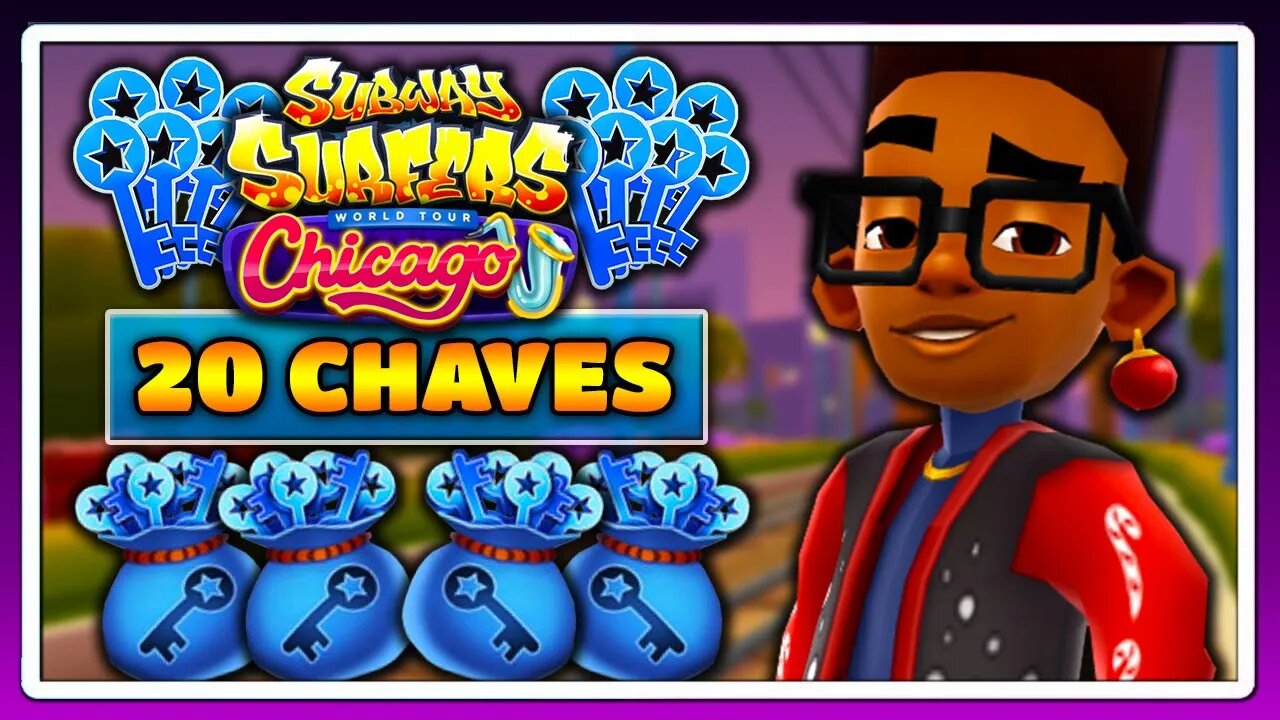 Subway Surfers Chicago 2019 | Ganhando 20 Chaves