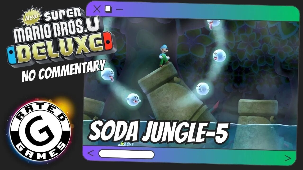 Soda Jungle-5 - Deepsea Ruins ALL Star Coins and Secret Exit - New Super Mario Bros U Deluxe