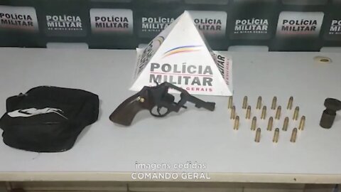 Periquito: preso com arma de fogo e quase 20 munições intactas