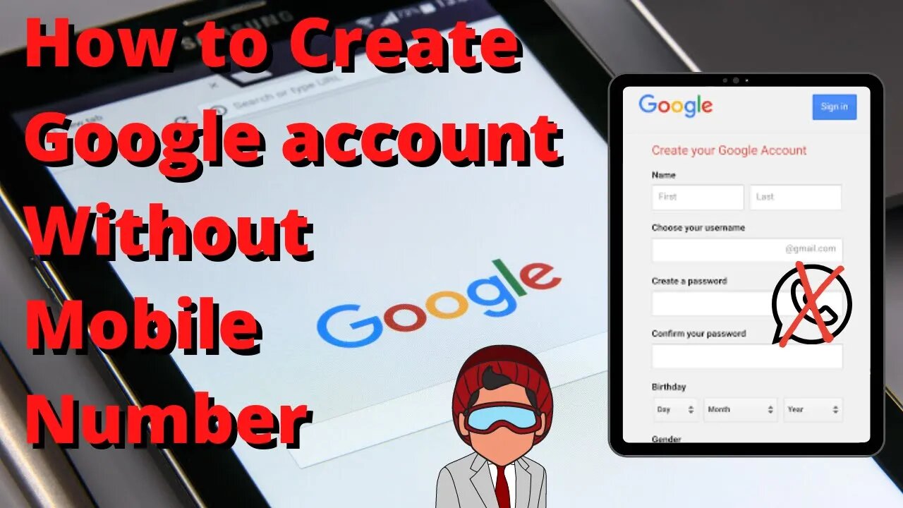 How to Create google account Without mobile Number ||Create Gmail account 2022 #QisaqTech