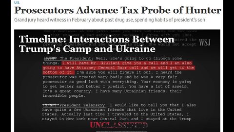 Wall Street Journal: "Prosecutors Advance Tax Probe of Hunter Biden"!