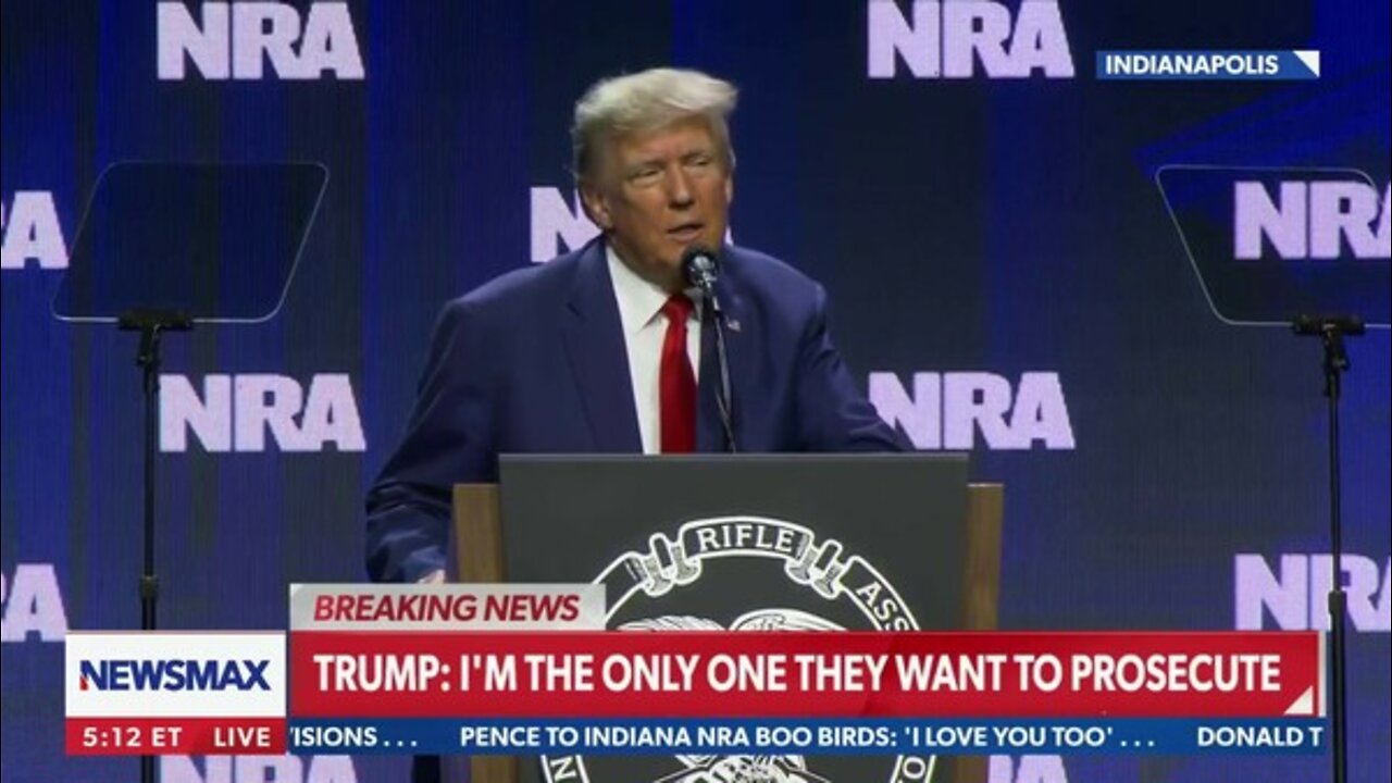 TRUMP SPEAKS AT THE ANNUAL NRA CONVENTION