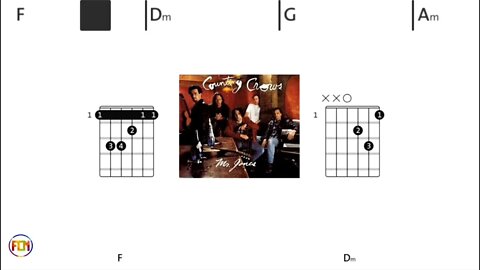 COUNTING CROWS Mr Jones - (Chords & Lyrics like a Karaoke) HD