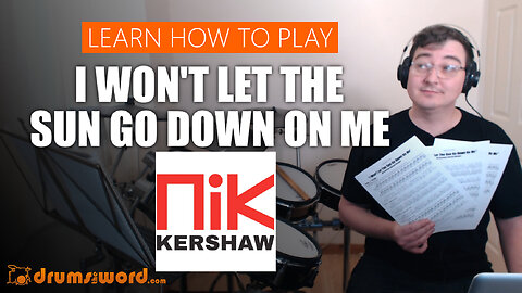 ★ I Won't Let The Sun Go Down On Me (Nik Kershaw) ★ Free Video Drum Lesson | How To Play SONG