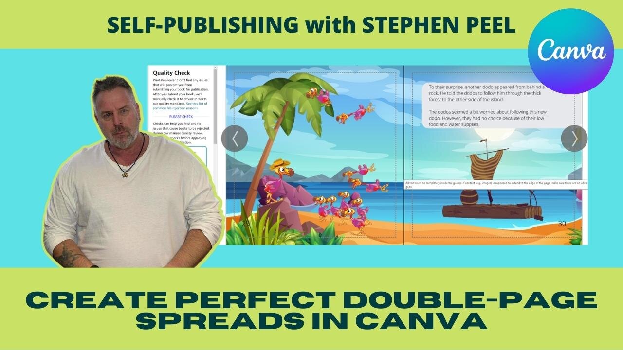 Page Bleed and Double Page Spreads for books in CANVA