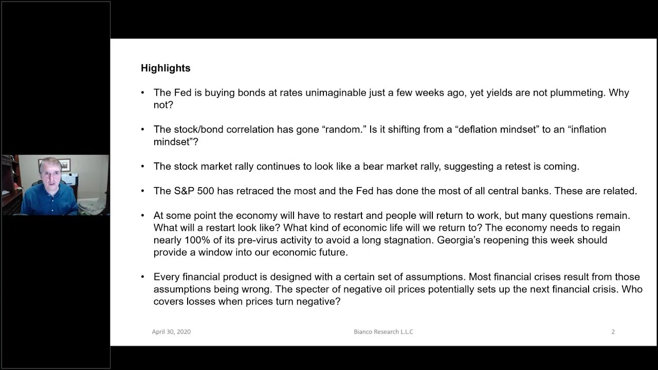 Jim Bianco "Has the Decades Long Bond Bull Market Come to an End?" Conference Call Clip - 4/30/2020