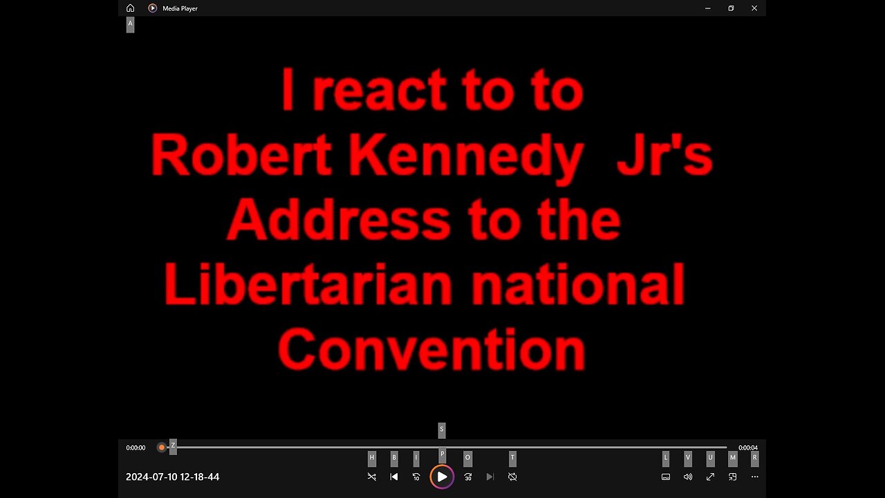 My reactions and commentary on Robert Kennedy Jr's address to the Libertarian National Convention