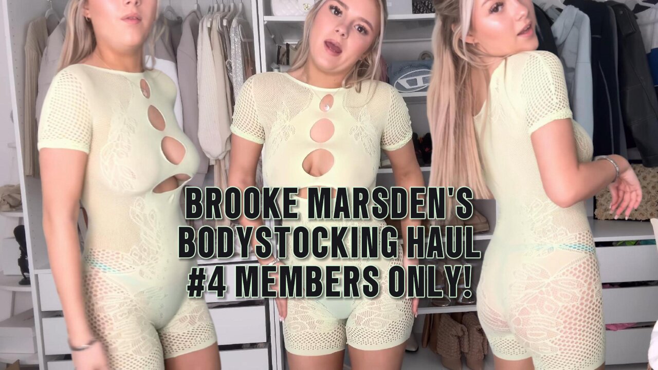 Brooke Marsden Members Only Sneak Peek - Light Green Transparent Bodysuit 4K HD #BodyStocking