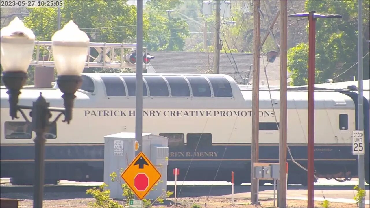 Detouring EB Amtrak 6 California Zephyr with 2 Private Cars in Greeley, CO on May 27, 2023