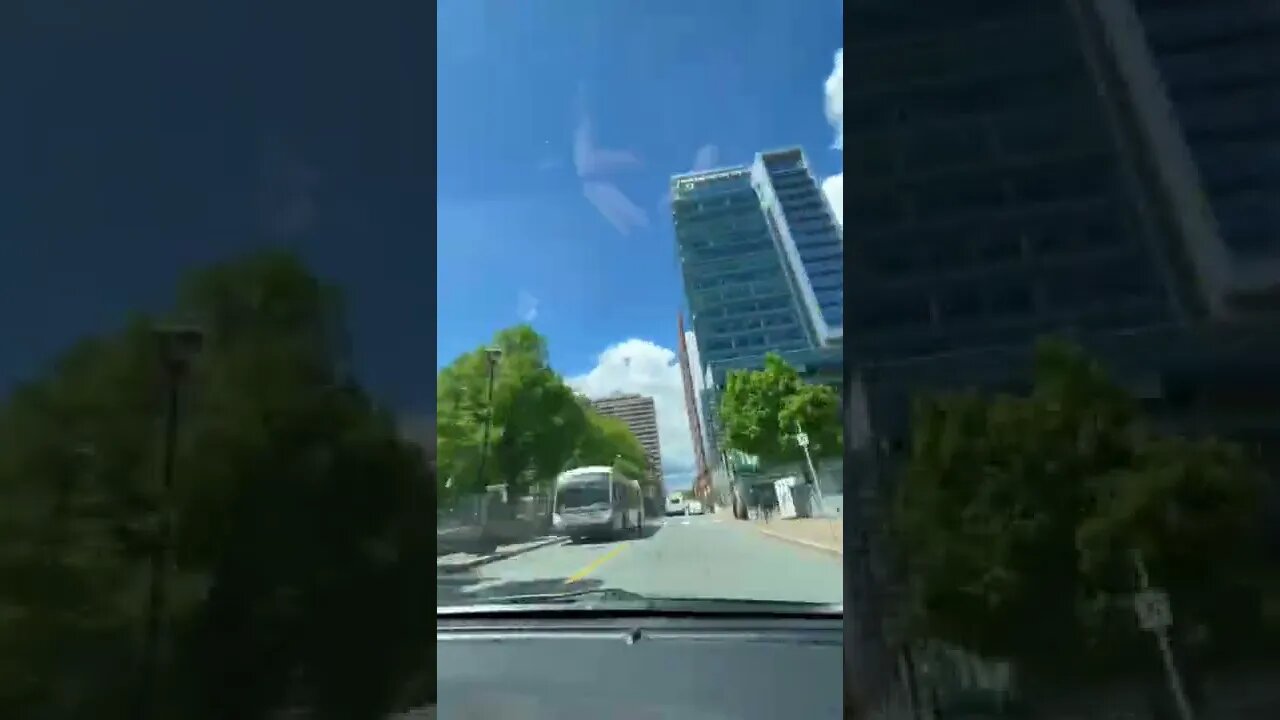 Timelapse drive through a city