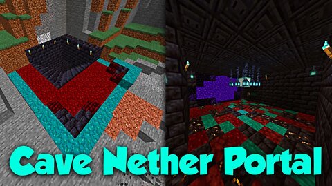 Turning A Cave Into A Cool Nether Portal Entrance In Minecraft