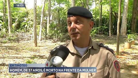 Em Timóteo: Homem, de 37 anos, é morto na frente da mulher