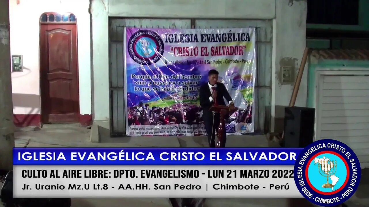 CULTO AL AIRE LIBRE: DPTO. EVANGELISMO - LUN 21 MARZO 2022