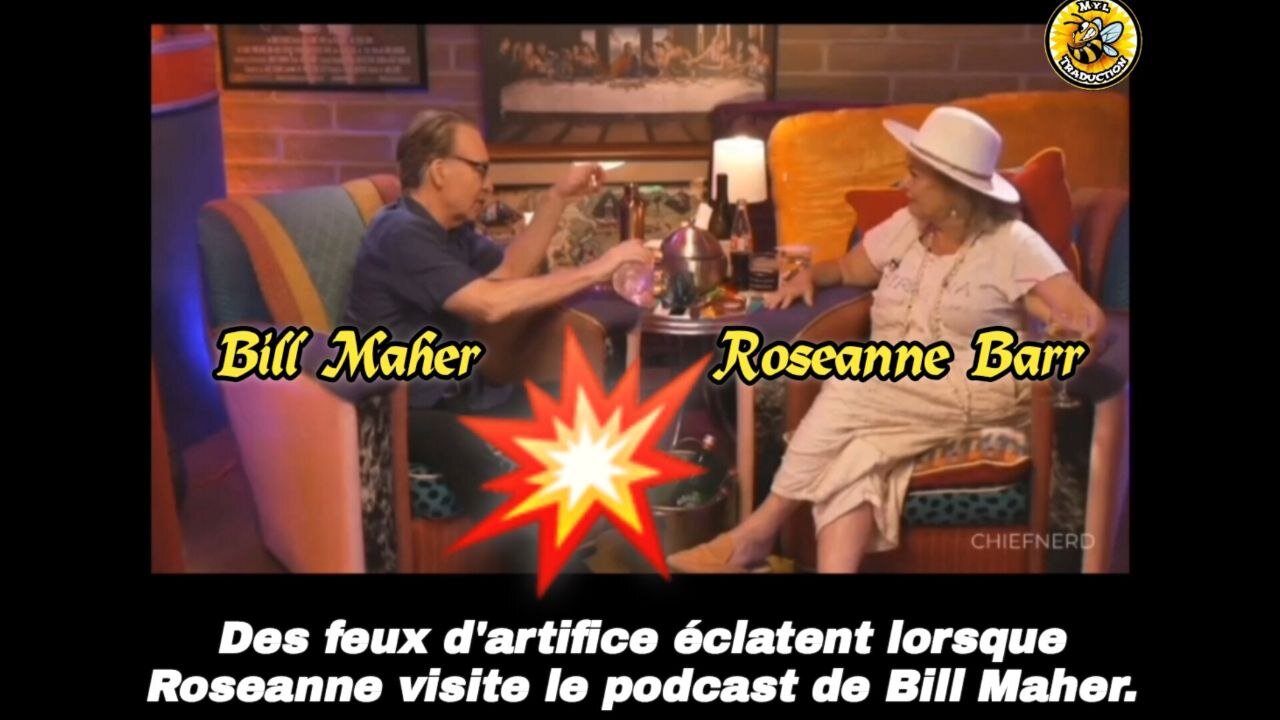 Des feux d'artifice éclatent lorsque Roseanne visite le podcast de Bill Maher.