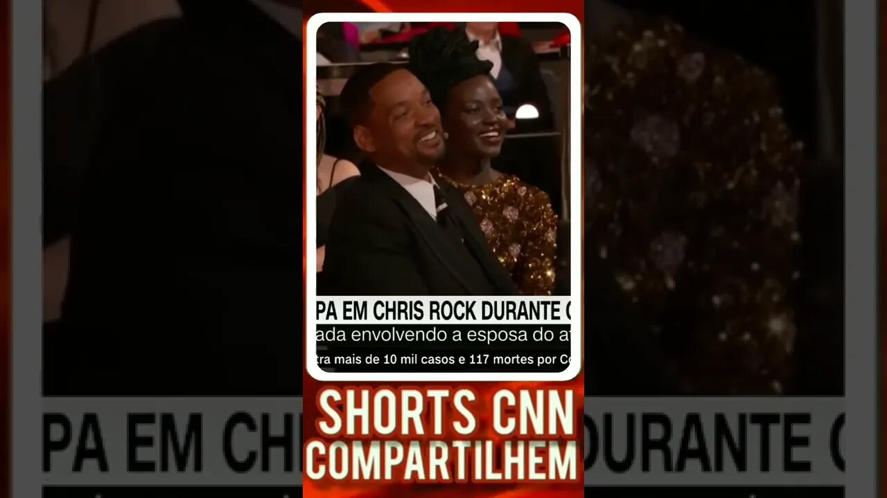 Will Smith deu um tapa na cara de Chris Rock durante cerimônia do Oscar. @shortscnn