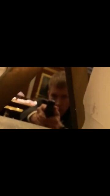 J6 inside Capitol at gun point