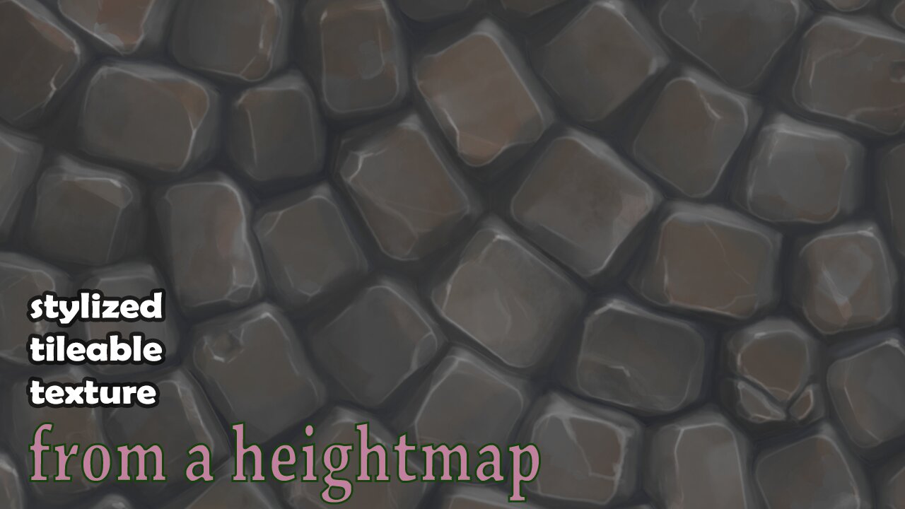 Tileable stylized pavement texture sculpting with heightmaps (Zbrush)