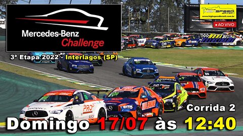 MERCEDES-BENZ CHALLENGE | Corrida 2 | 3ª Etapa 2022 - Interlagos (SP) | Ao Vivo