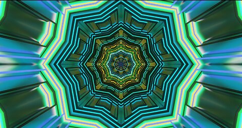 4K Neon Tunnel Background - Full of Colorful Relaxation