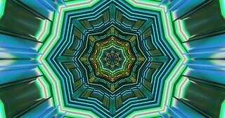 4K Neon Tunnel Background - Full of Colorful Relaxation