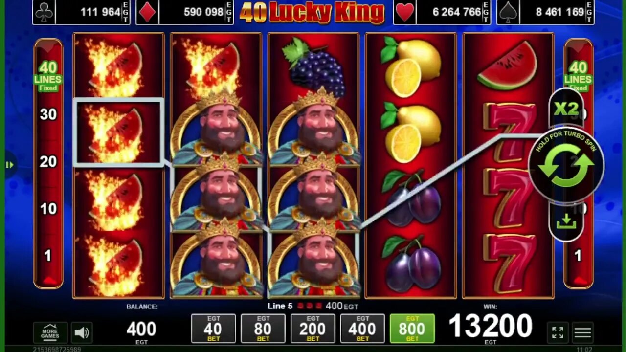 40 LUCKY KING BIG WIN EGT