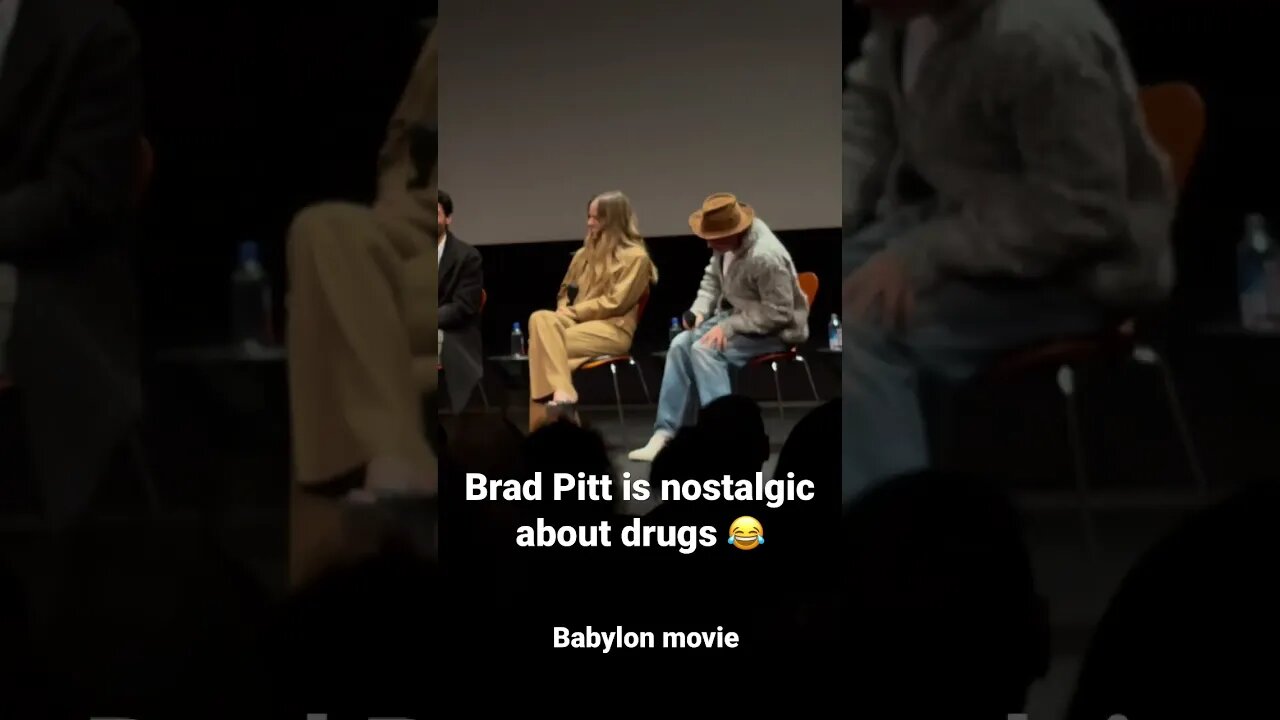 Brad Pitt gets nostalgic about drugs at the Babylon screening tonight 😂