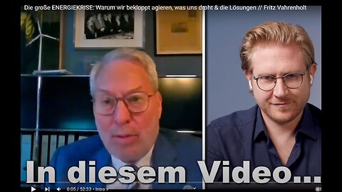 Professor Fritz Vahrenhold zum Thema Energiekrise