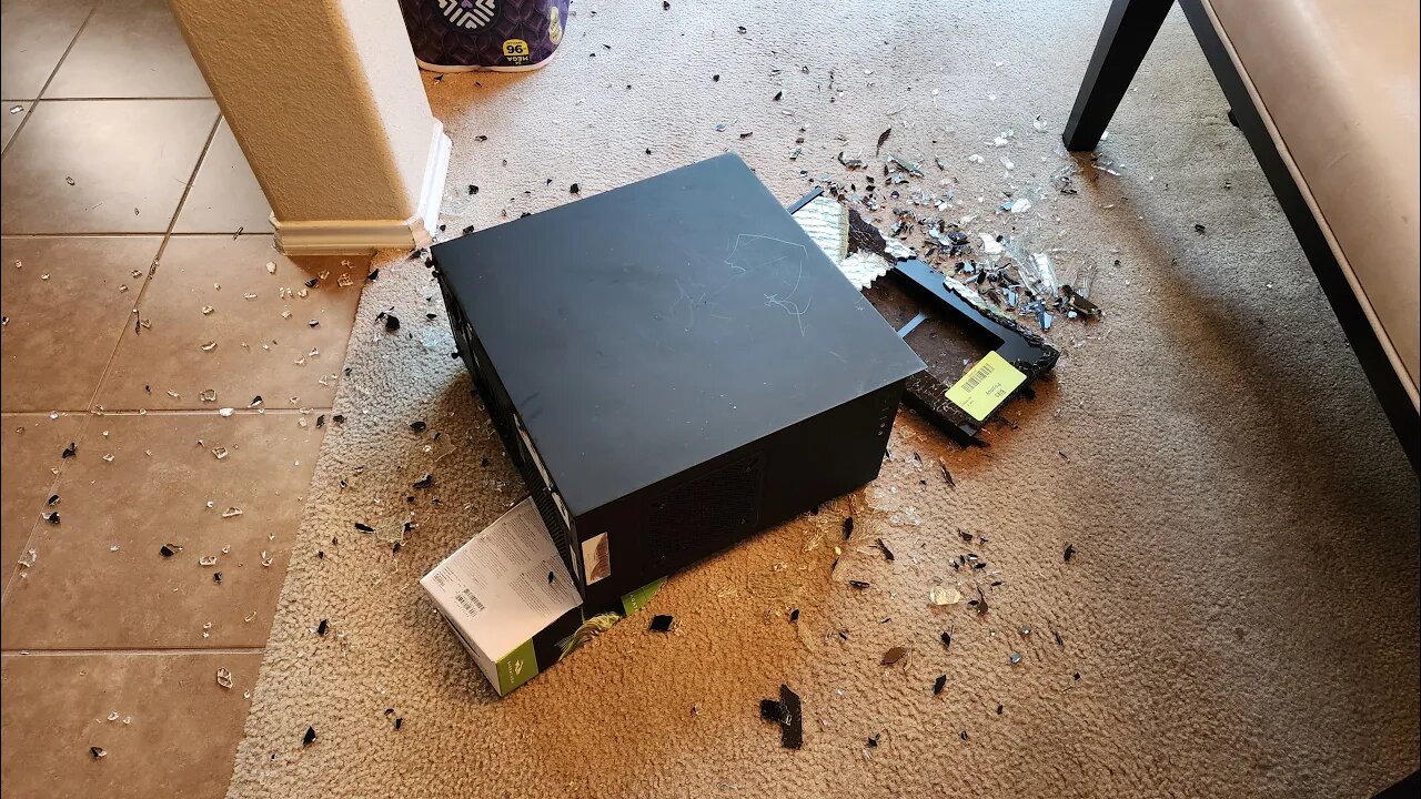 Computer Fell Off The Table and The Glass Cover Broke