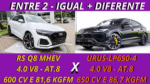 ENTRE 2 CARROS - AUDI RS Q8 X LAMBORGHINI URUS - 2 MILHÕES A MAIS POR 50 CAVALOS, VALE A PENA ?