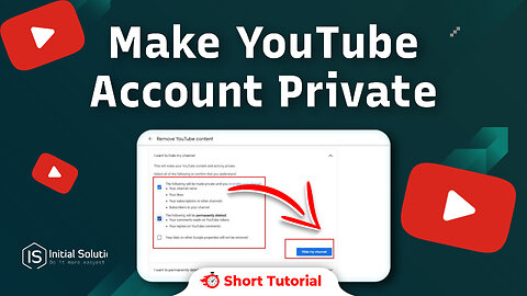 How to make Youtube account private