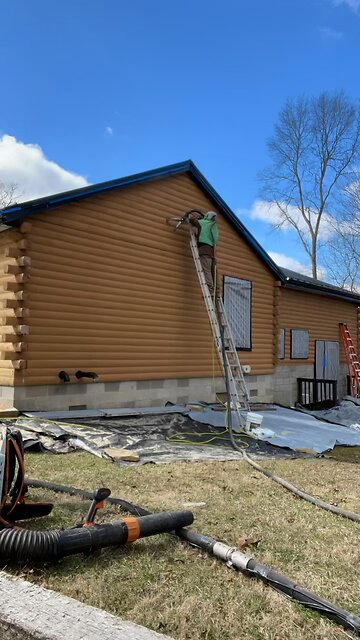 Log home restoration