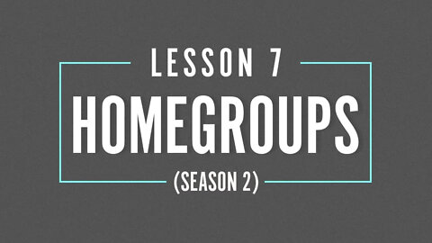 HOME GROUP Season 2 - LESSON 7 - Career vs Calling