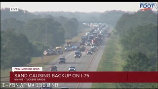 Sand causing backups on I-75