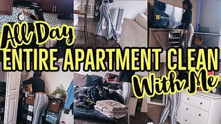 *NEW* ALL DAY EXTREME ENTIRE APARTMENT CLEAN WITH ME 2021 |EXTREME SPEED CLEAN MOTIVATION |ez tingz