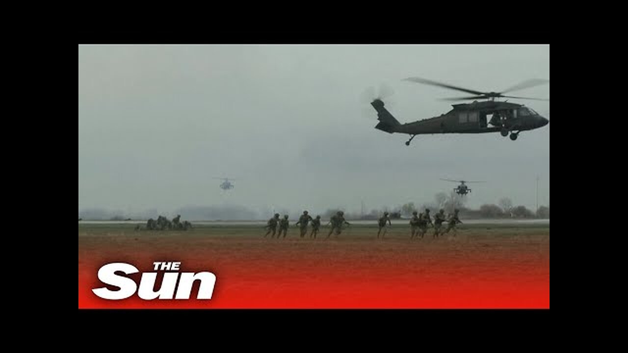 NATO troops perform air assault drill in Romania