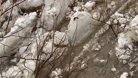 Thursday rain brings ice jams