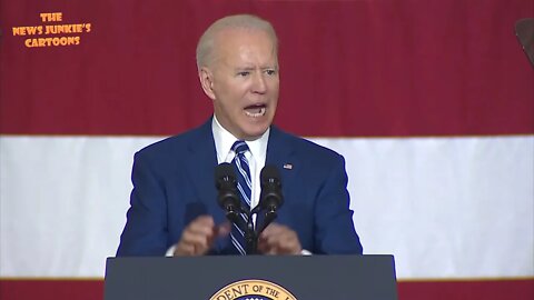 Flying into a rage Biden quotes Declaration of Independence but can't get to 'pursuit of happiness'.