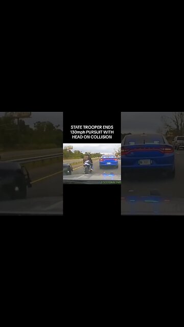 State Trooper Ends 130mph Pursuit With Head On Collision