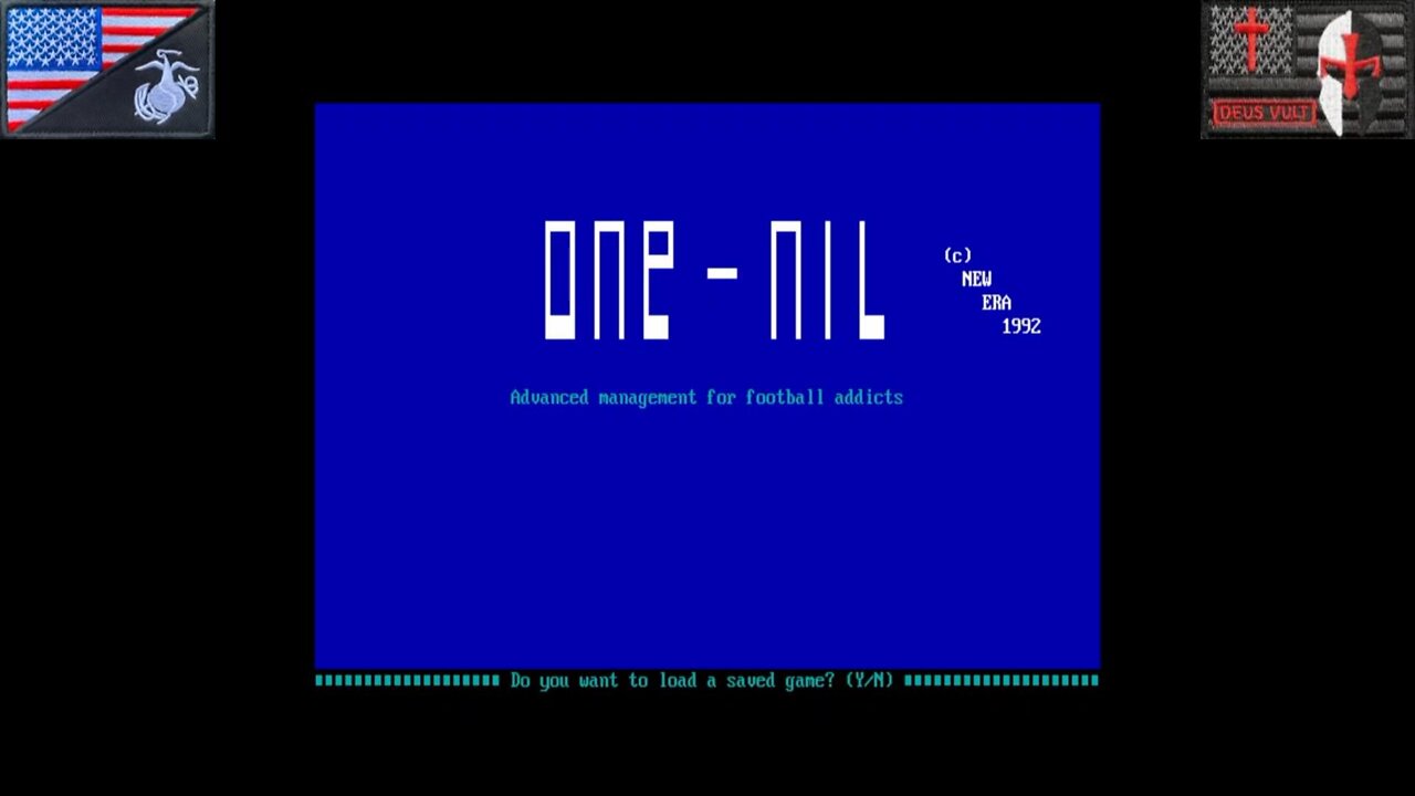 One-Nil Soccer Manager (MS DOS - Attract Mode) [NA Version]