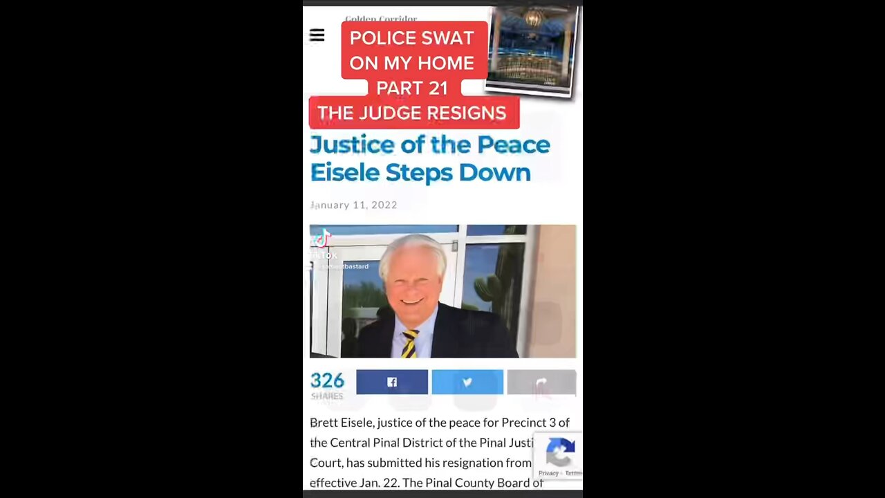 Police SWAT Part 21 Judge Brett Eisele Forced to Resign!