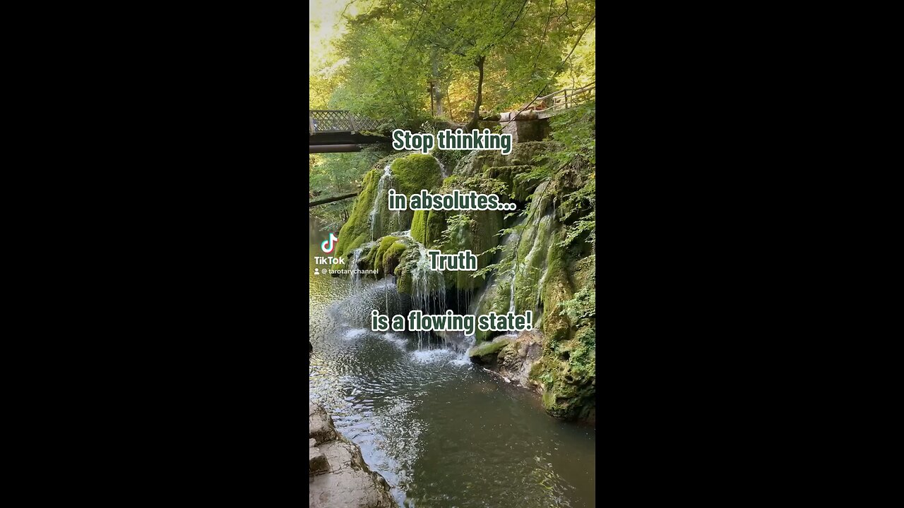 Stay in the flow! #flow #truth #absolutes #flowingstate #flexible #open #tarot #tarotinsights
